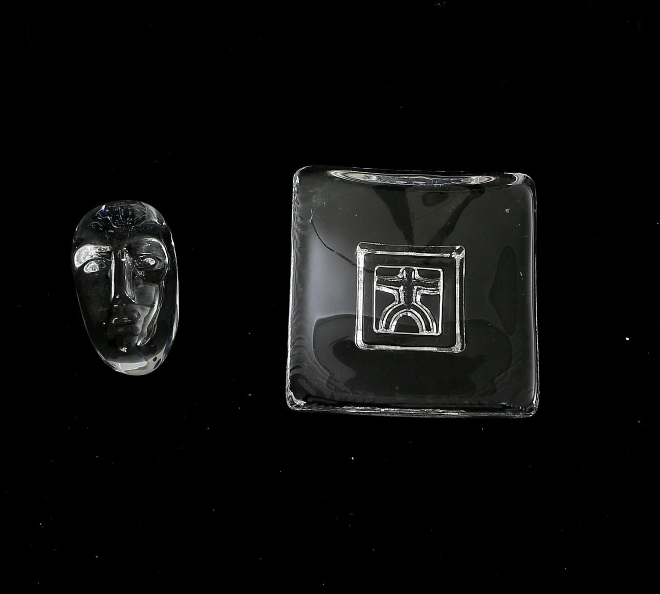 KONSTGLAS, 2 delar, Bertil Vallien, 1900-tal.