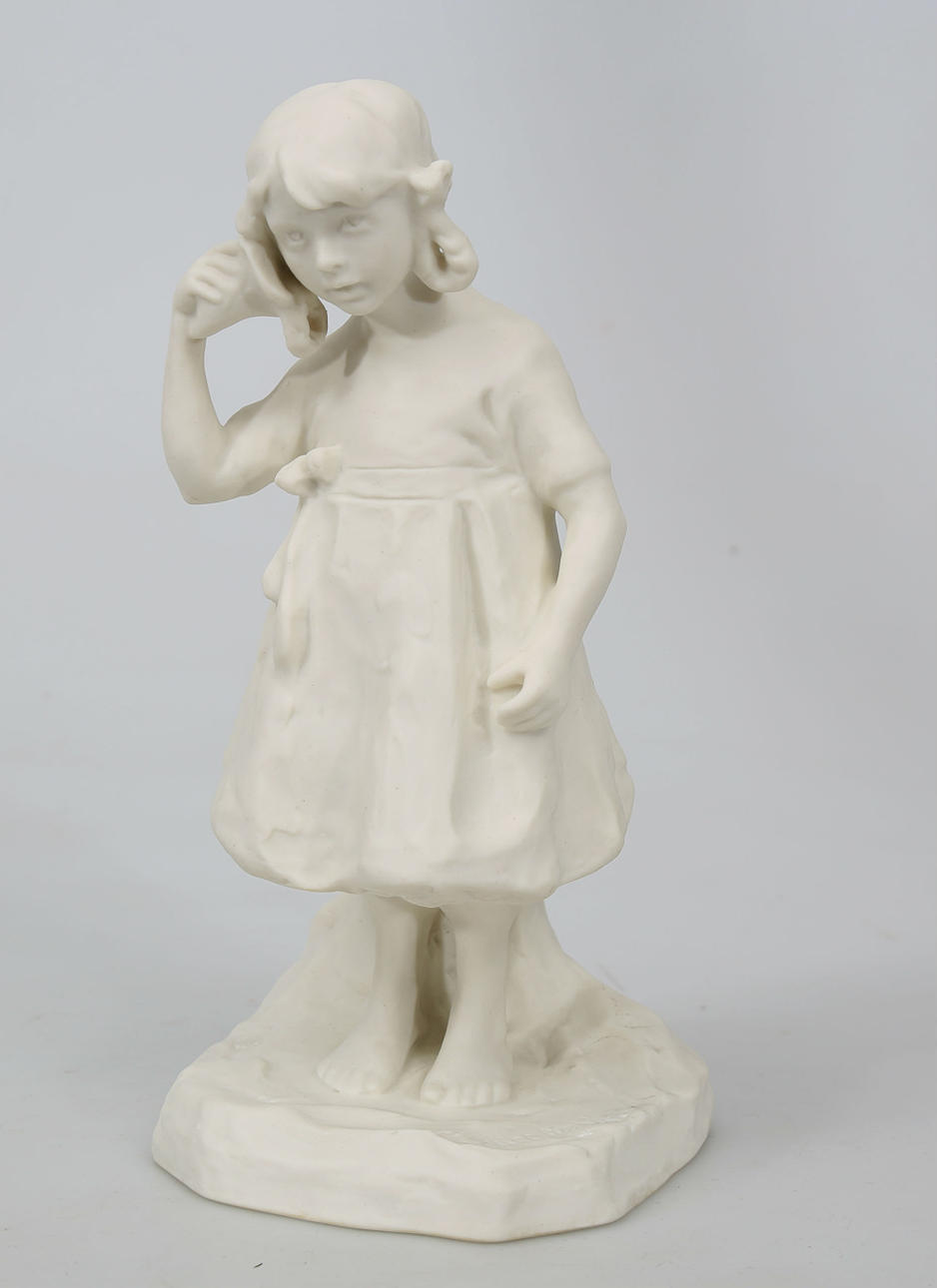 ALICE NORDIN. Figurin, parian, signerad, Gustavsberg.