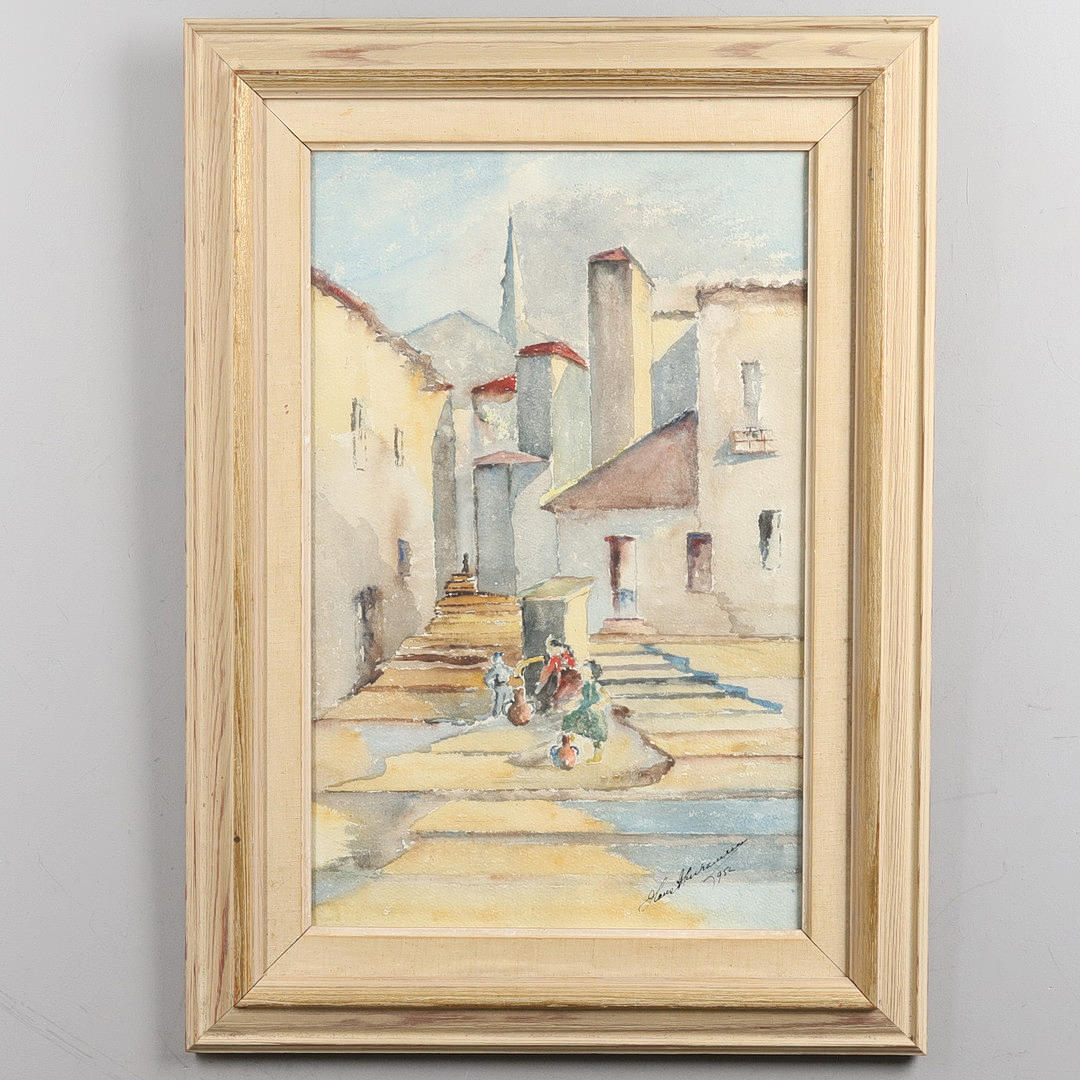 HANS ABRAHAMSSON. Watercolour, signed and dated 1952.