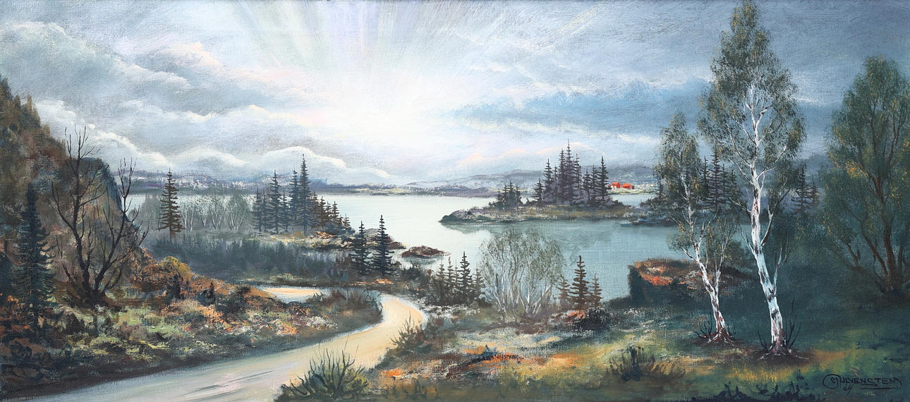 JACK ULVENSTEN. Oil on canvas, forest landscape, signed, dated 64.