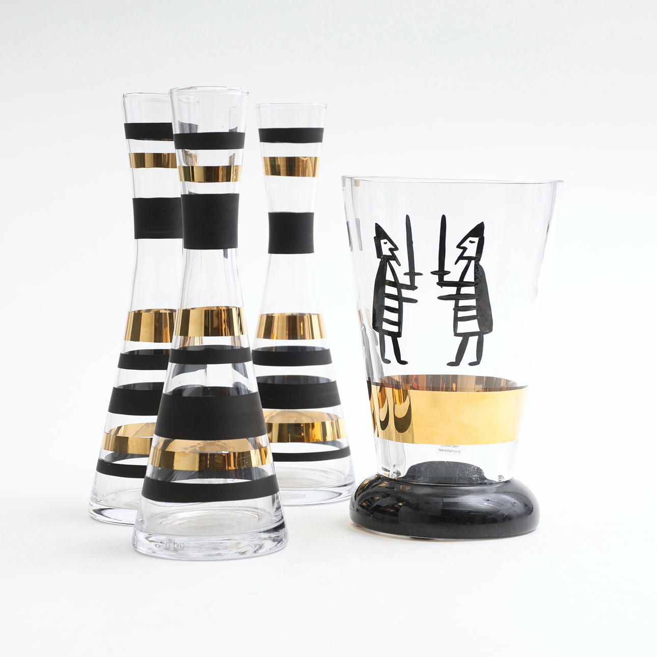 VASES 4 pcs, incl. Bengt Lindberg.