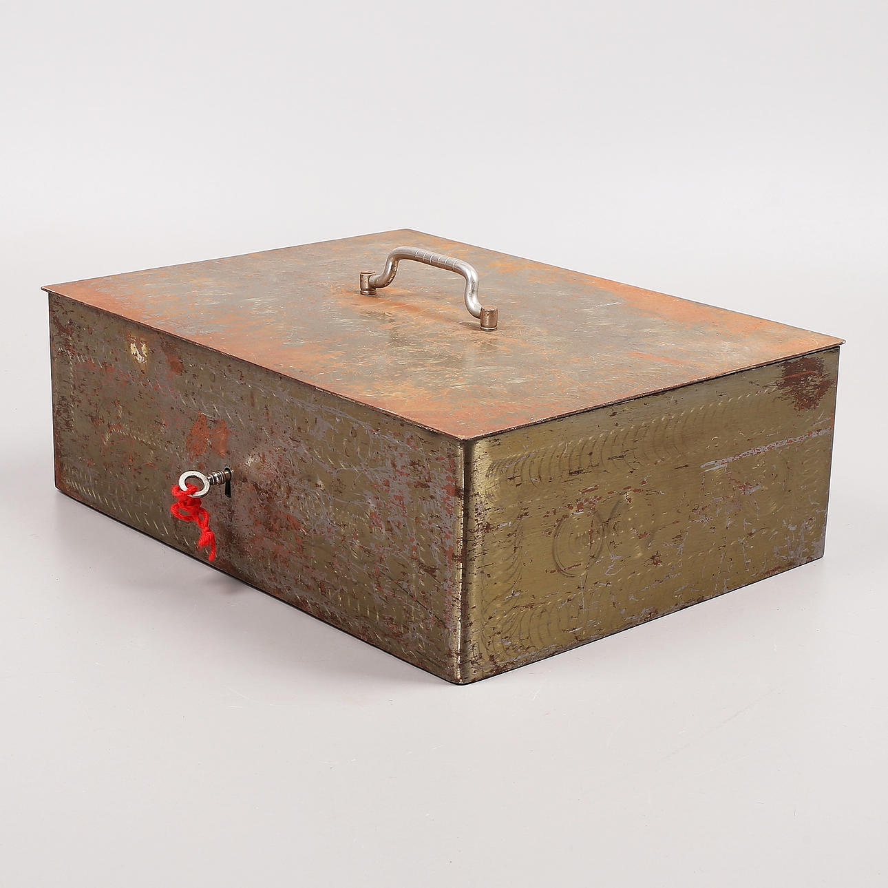 BOX, iron, marked Bolander 1939.