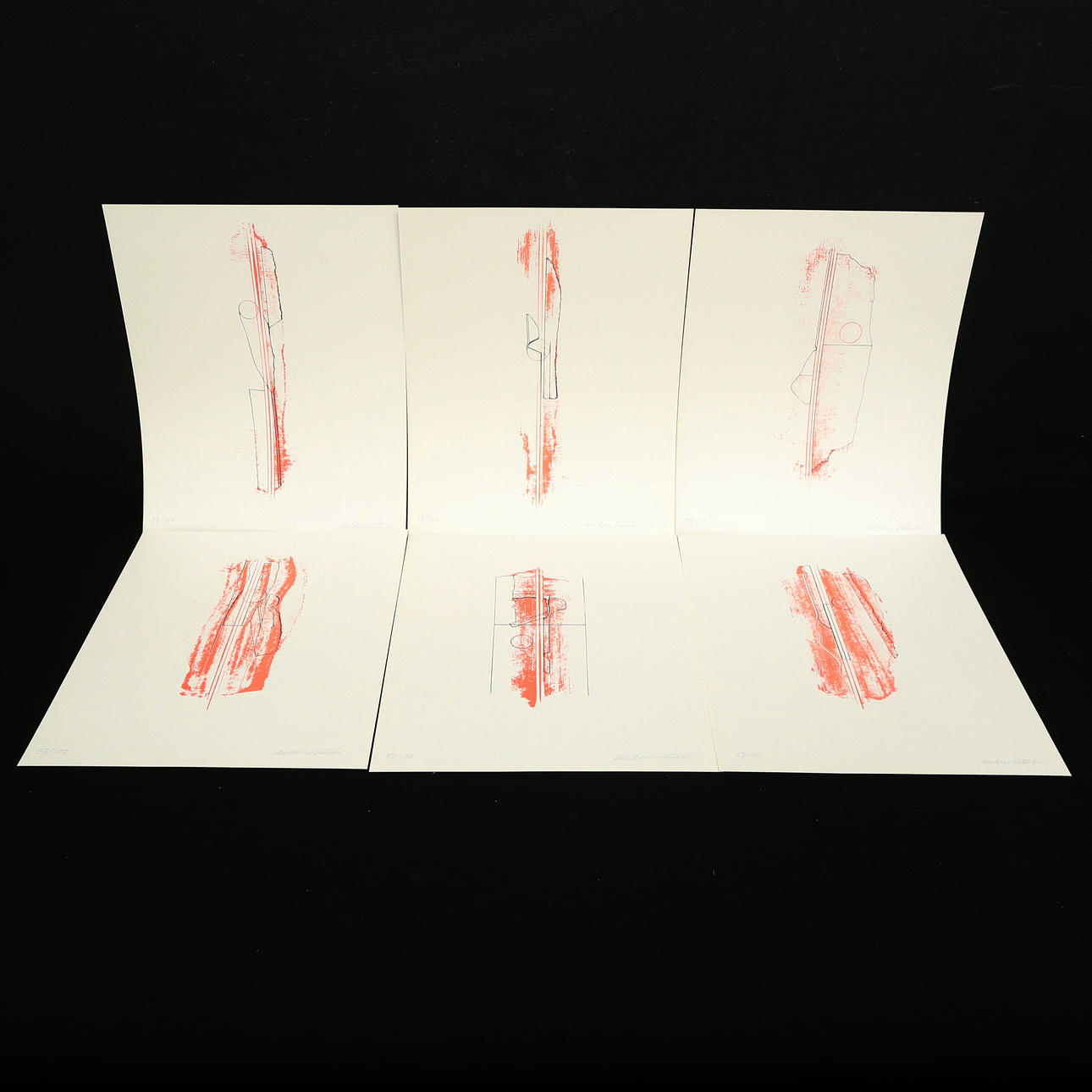 ANDERS ÖSTERLIN. portfolio, 6 lithographs, signed.