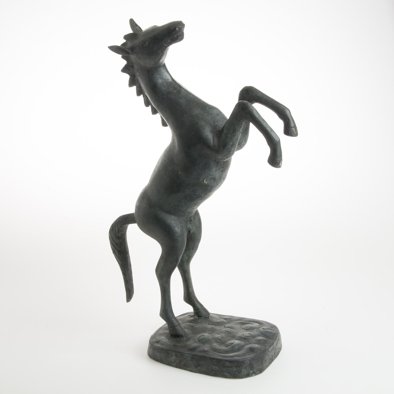 SKULPTUR, häst, patinerad brons, samtida.