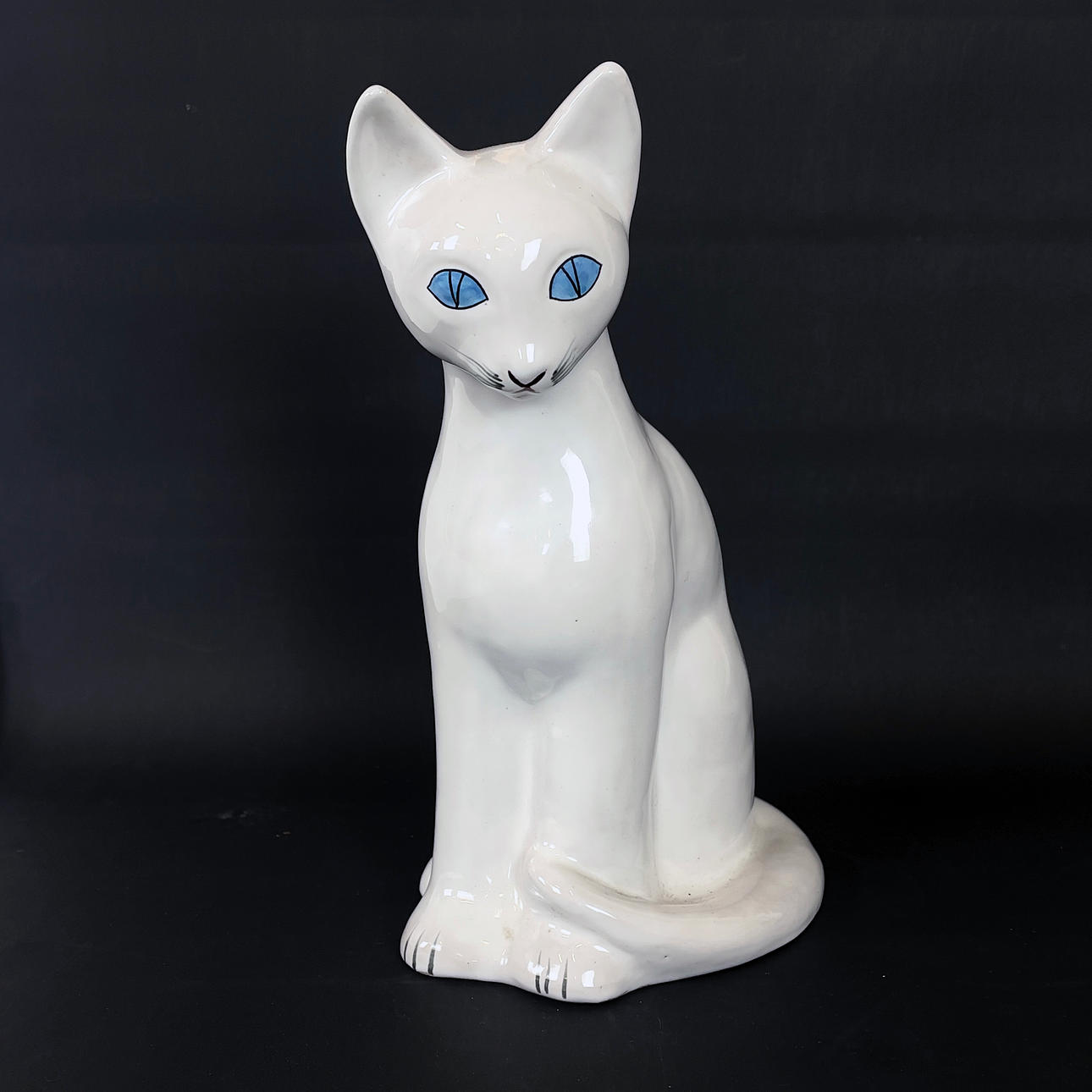 FIGURINE, porcelain, cat, Italy.