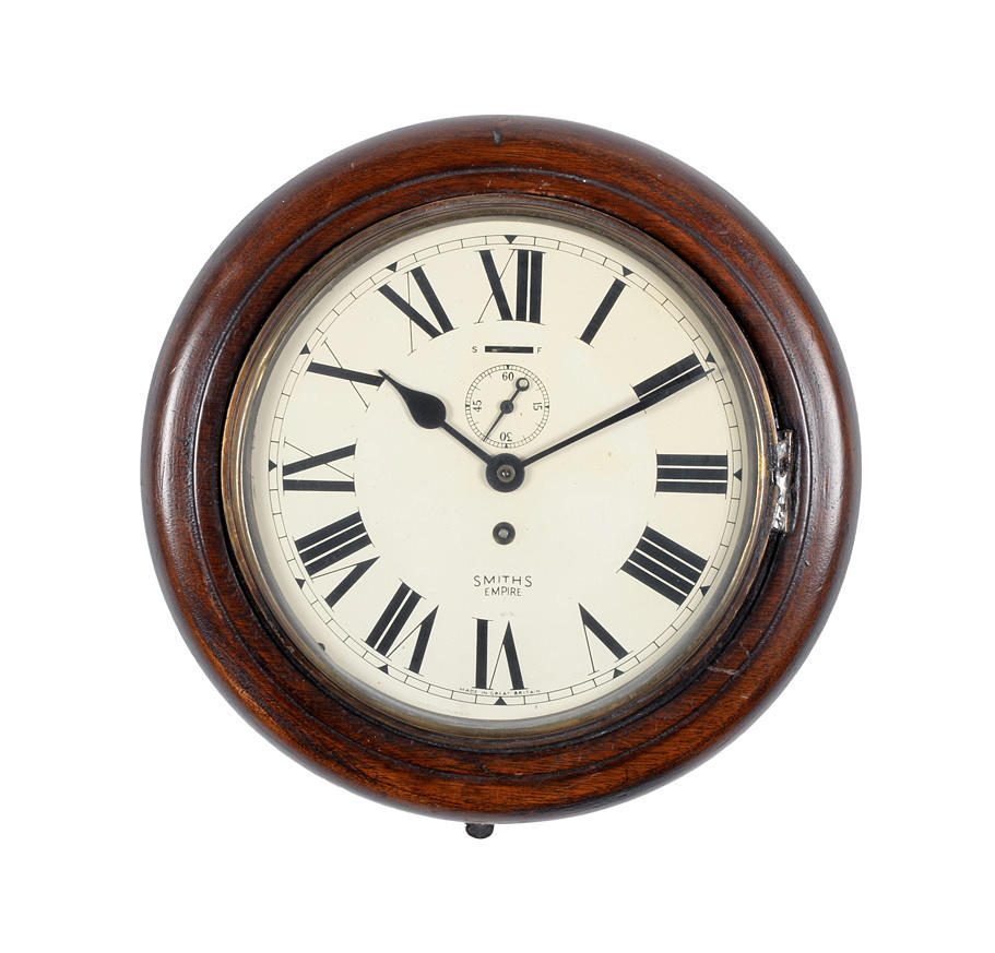 SHIP CLOCK, so-called Smith Clock. Around 1920, Roman minutes.