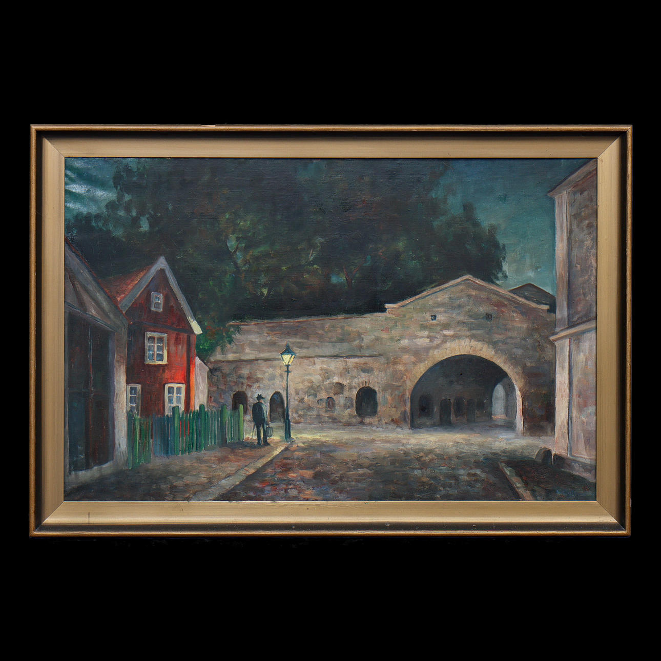 LAGE CARLSSON. LARGE OIL ON CANVAS, SIGNED.