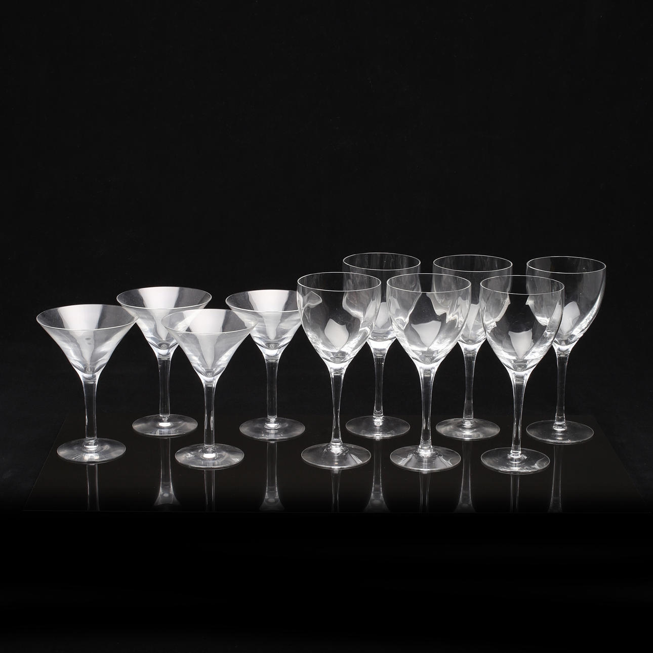 GLASSERVIS, 10 delar, "Chateau", Bertil Vallien, Kosta Boda.