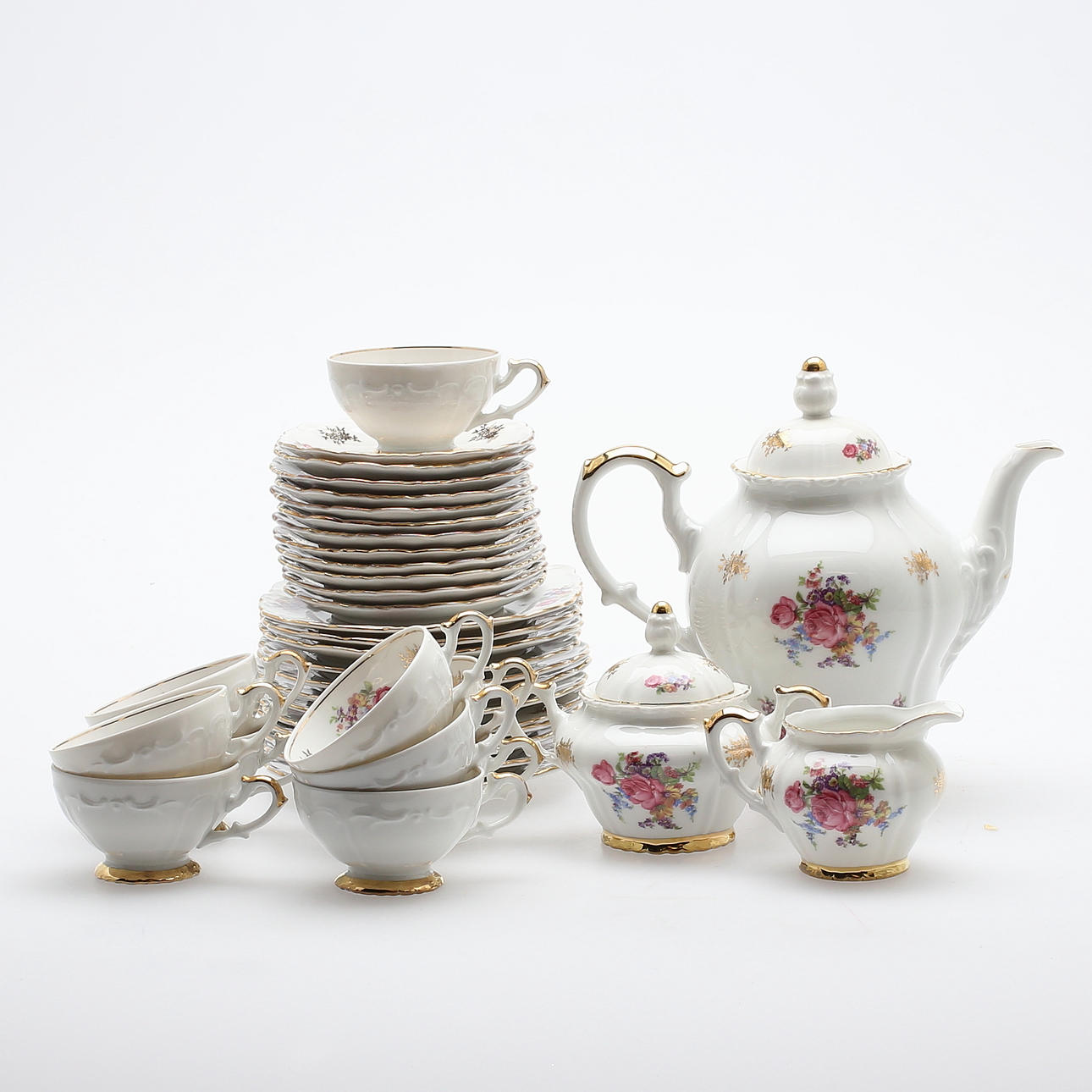 KAFFESERVIS, 37 delar, porslin, Bavaria, Tyskland, 1900-tal.