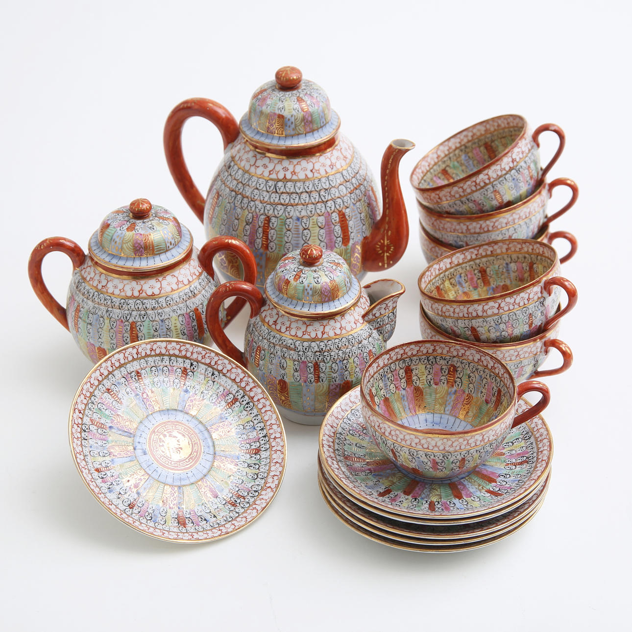 TEA SERVICE 15 pieces, China.