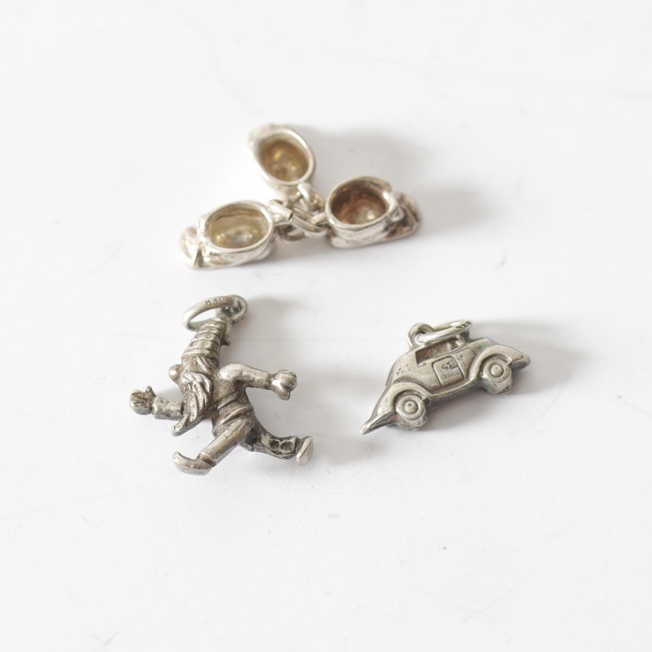 CHARMS, 3 pcs, silver. Total weight approx.