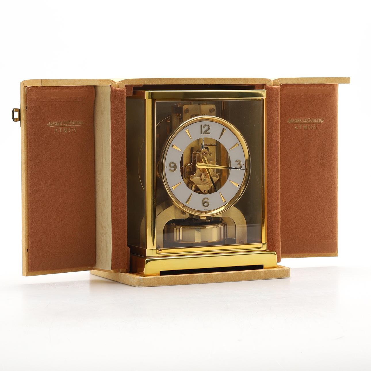 JAEGER-LECOULTRE. Bordsur, "Atmos", i schatull.
