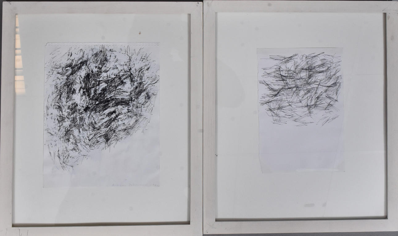 ANDREAS JOHANSSON. Ink drawings, 2 pieces.