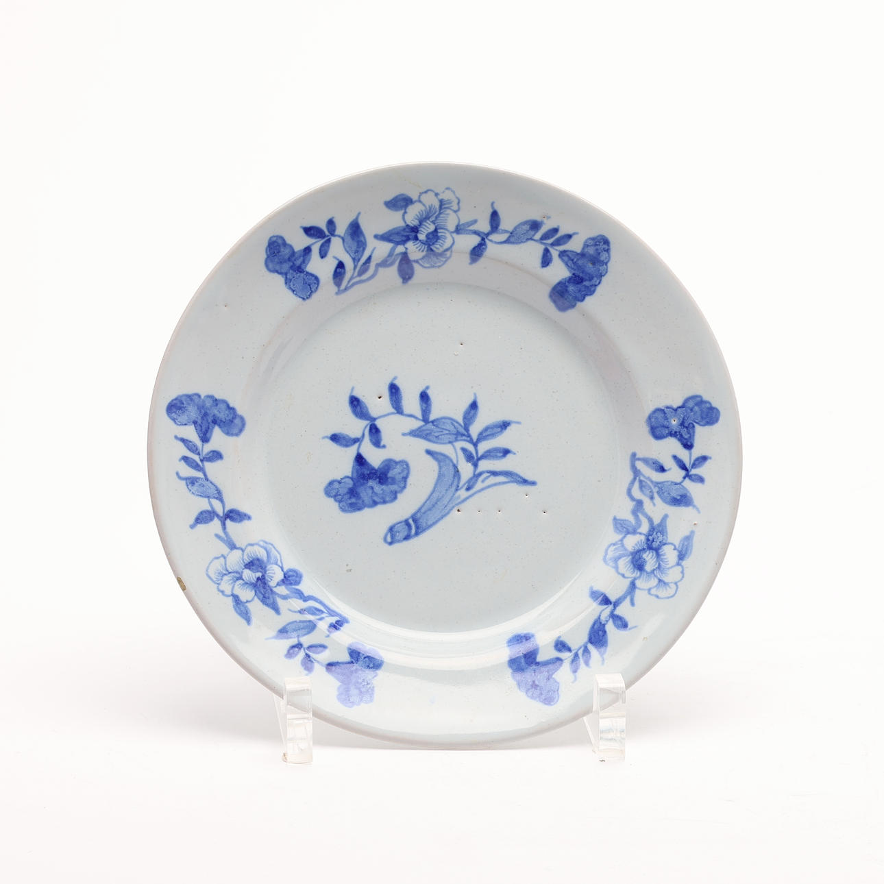 PLATE. Rörstrand, faience, Rococo, dated 9/8 1768.