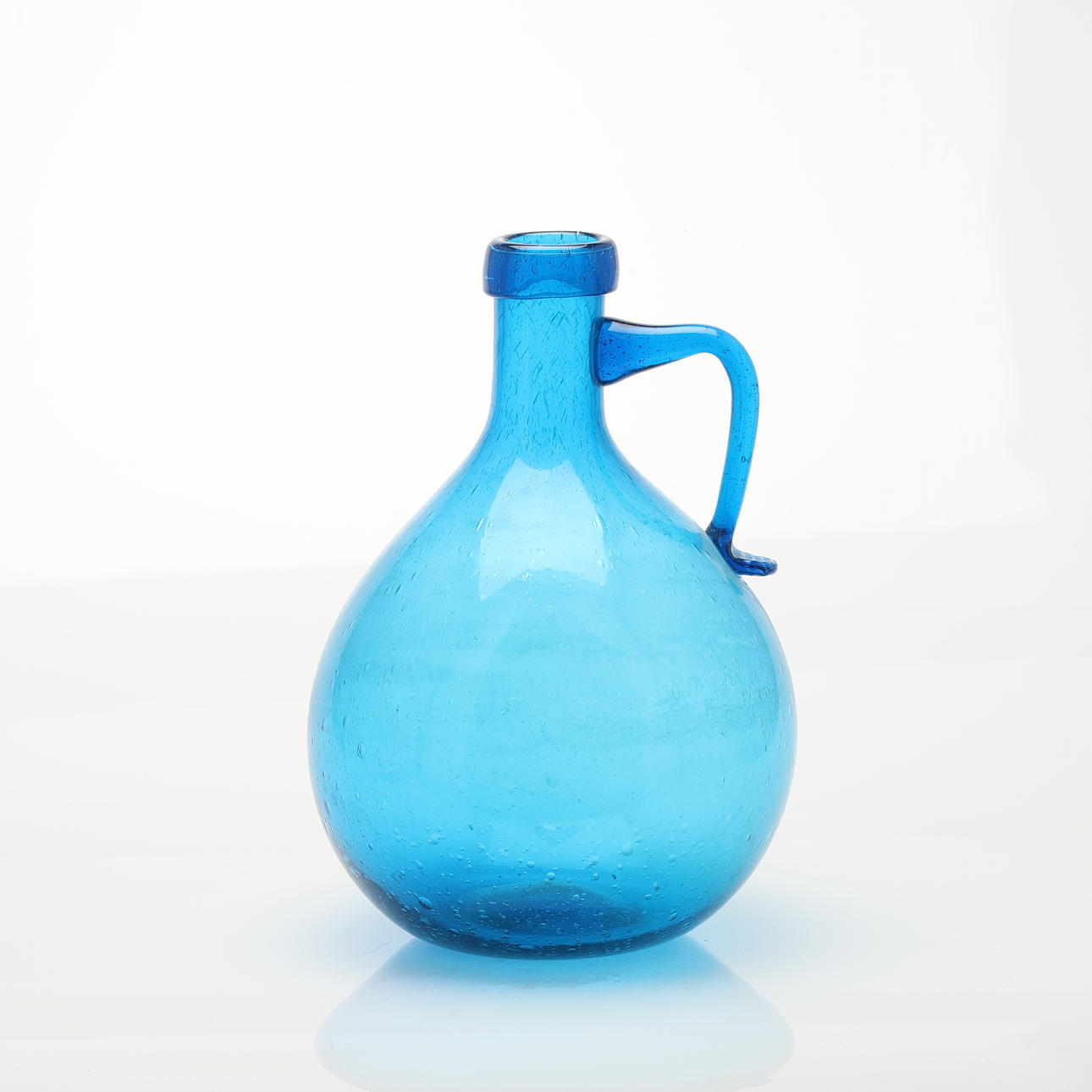 HANDLED VASE/BOTTLE, 20th century.