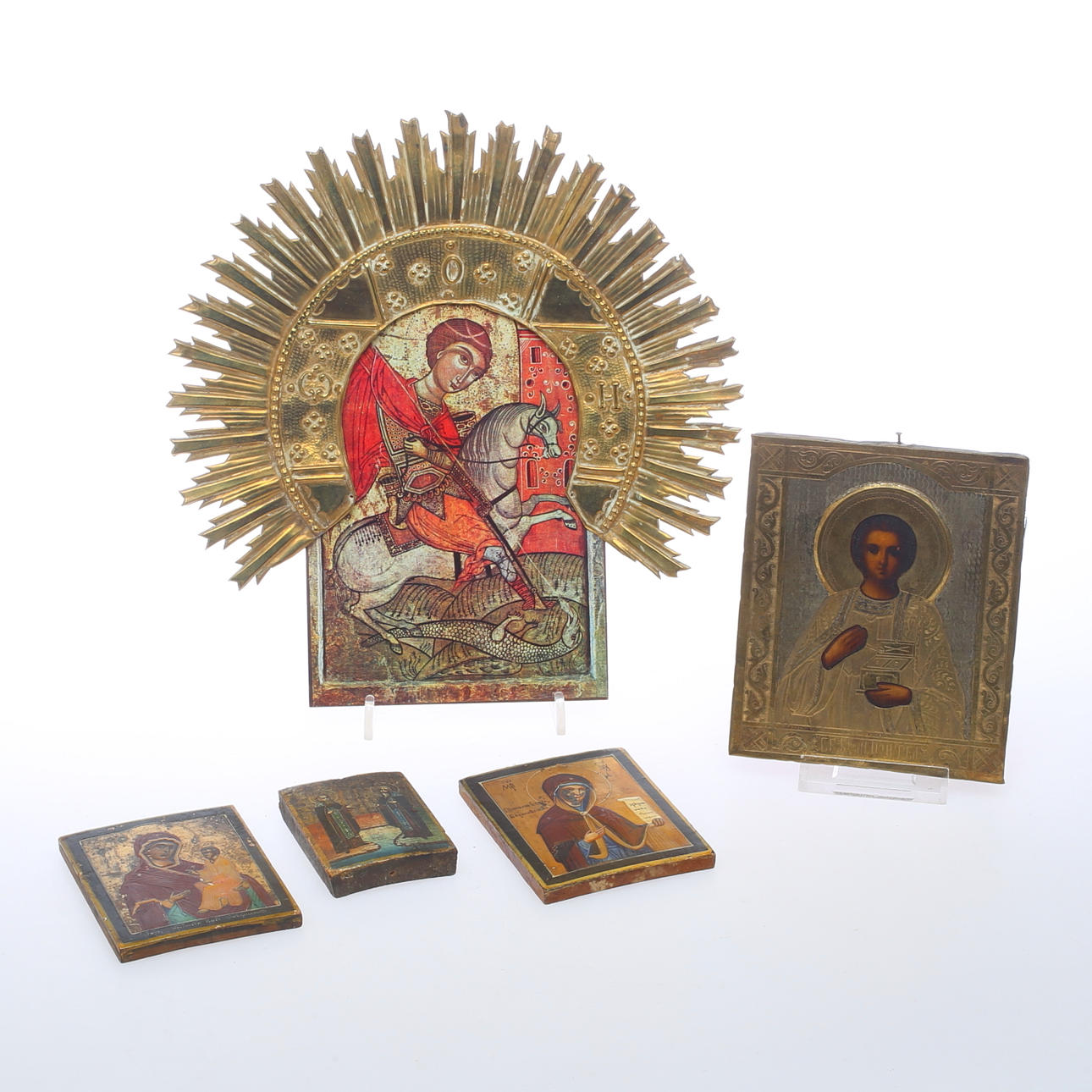 IKONER, 5 st, Ryssland, 1800/1900-tal.