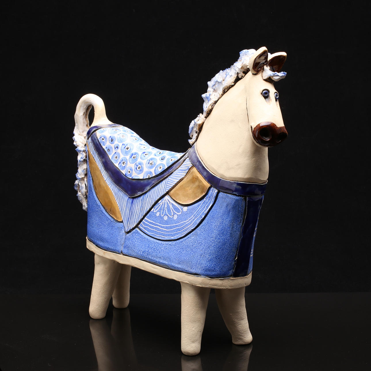 HÄST, stengods, Forsgren, Ystad.