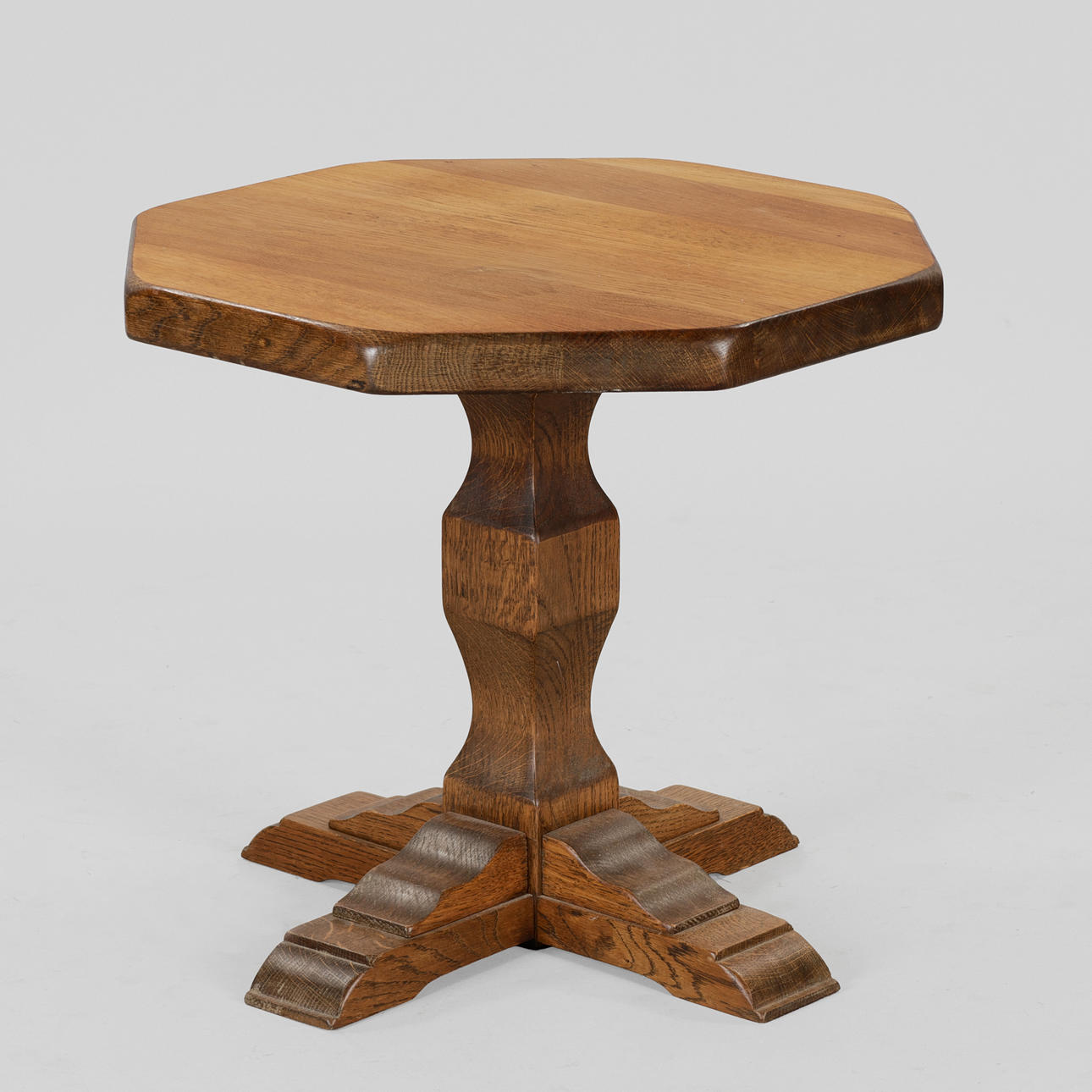 Side table in solid oak, Denmark, mid-20th century.
