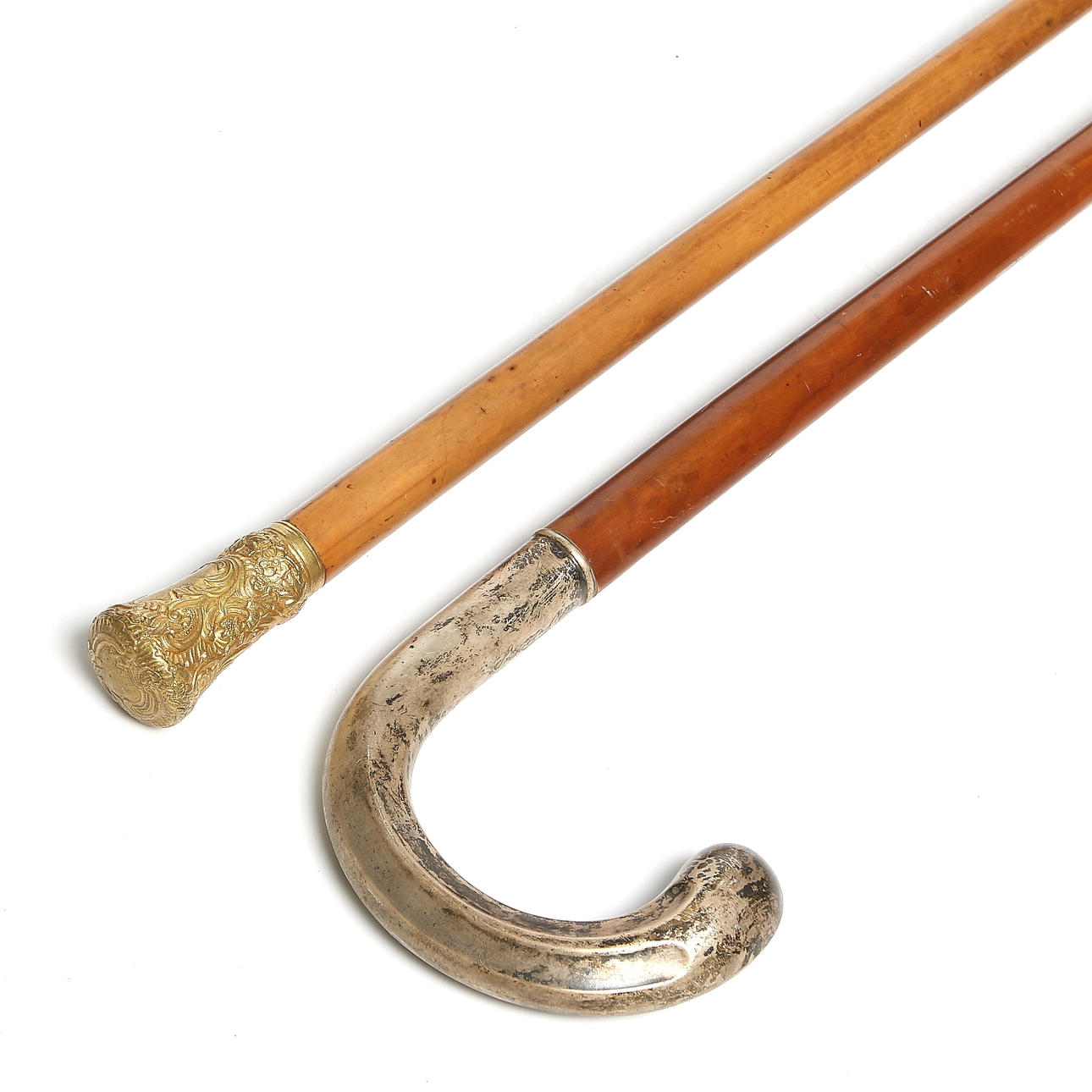 KÄPPAR, 2 st. med silver/förgylld mässing, 1900-talets början.