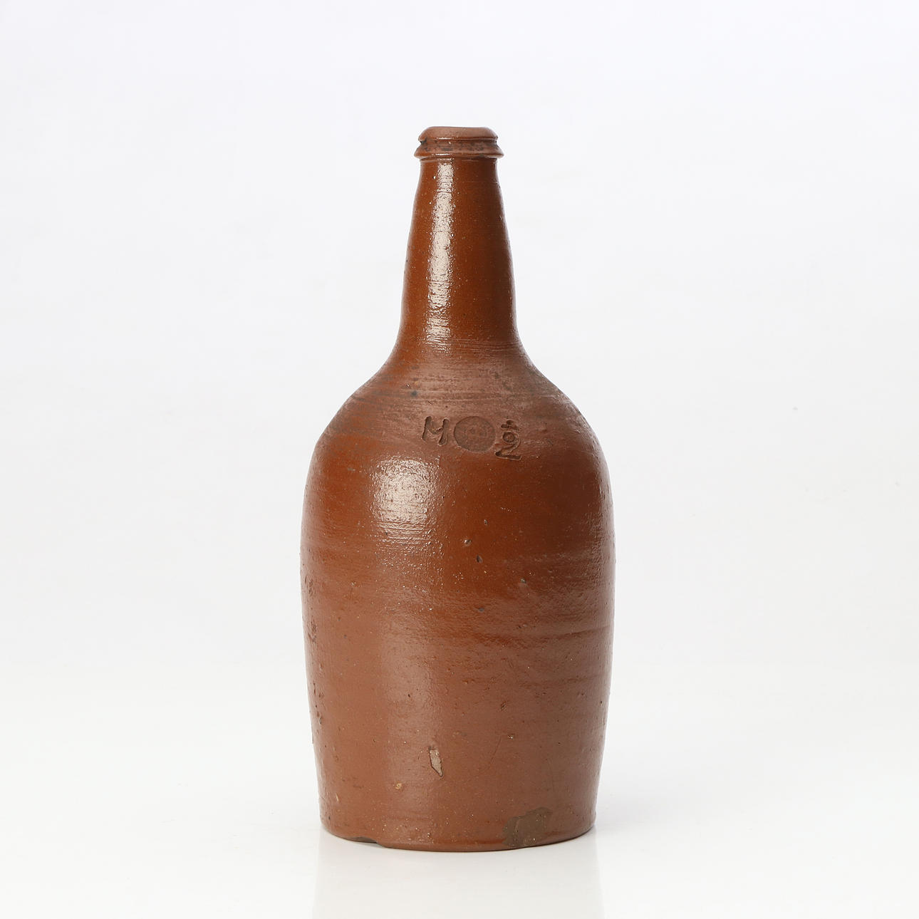 BOTTLE. Salt-glazed stoneware. Helsingborg 1798-1830.