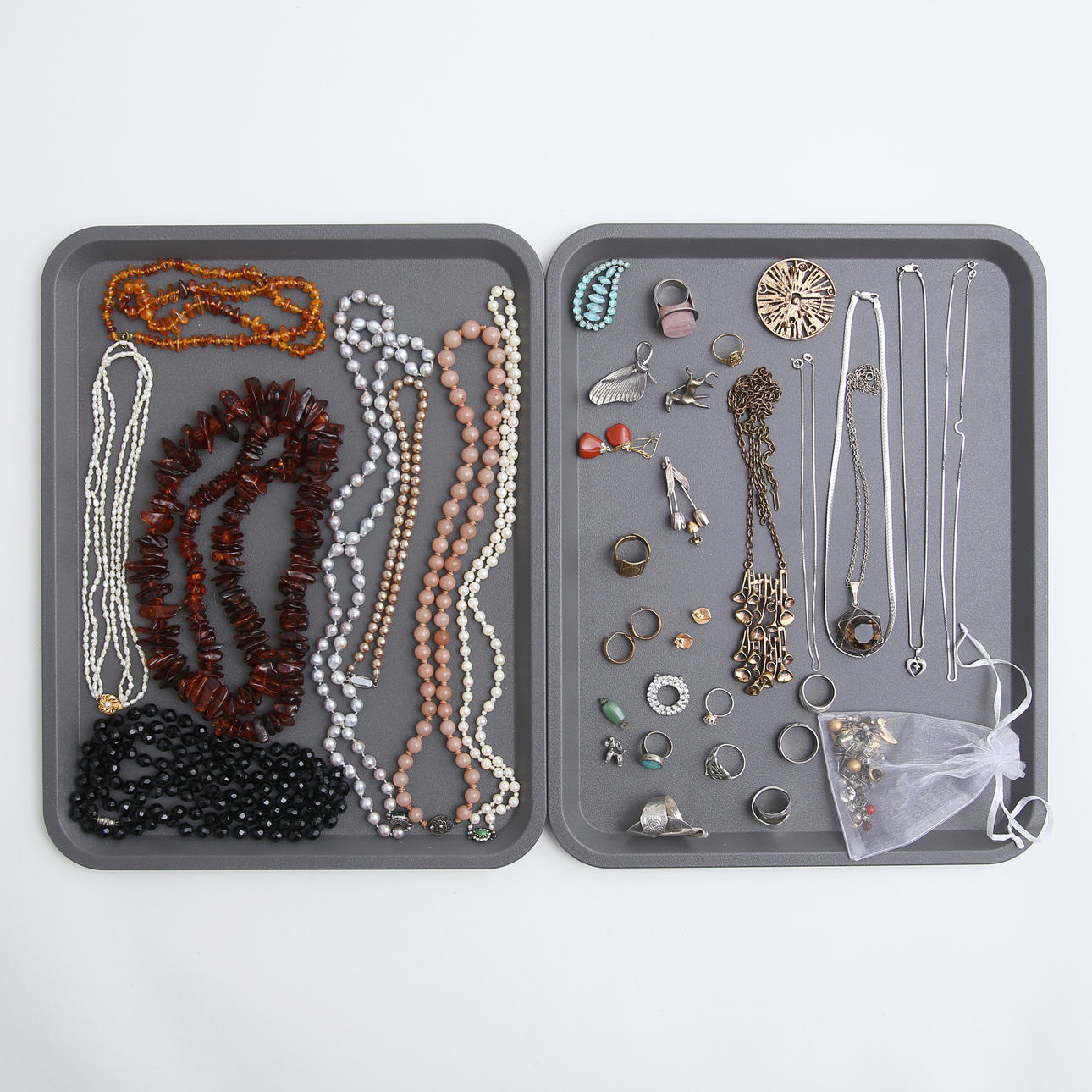 JEWELLERY, lot, incl. SILVER.