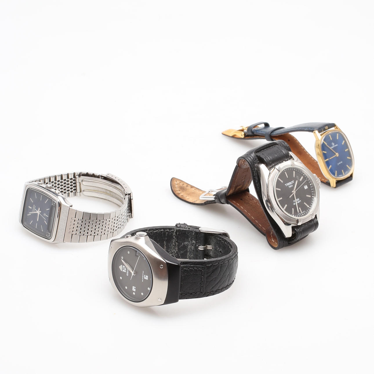 HERRARMBANDSUR, 4 st, bl. a. Tissot och Certina.