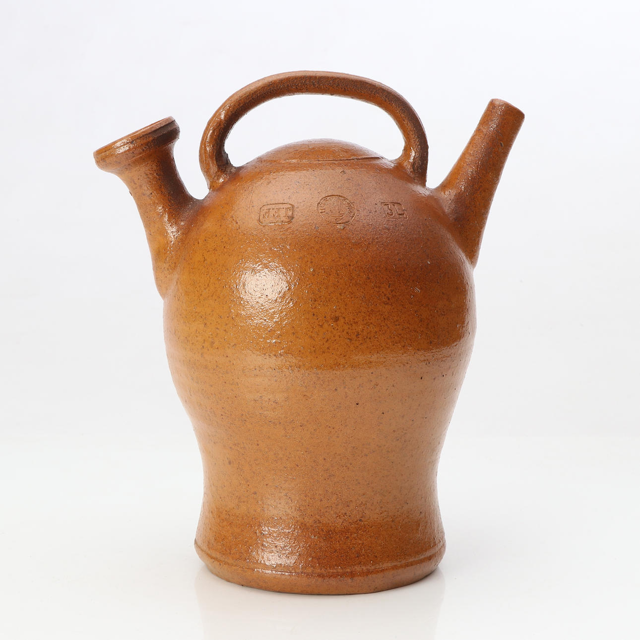 JUG. Salt-glazed stoneware. Helsingborg 1880-1922.