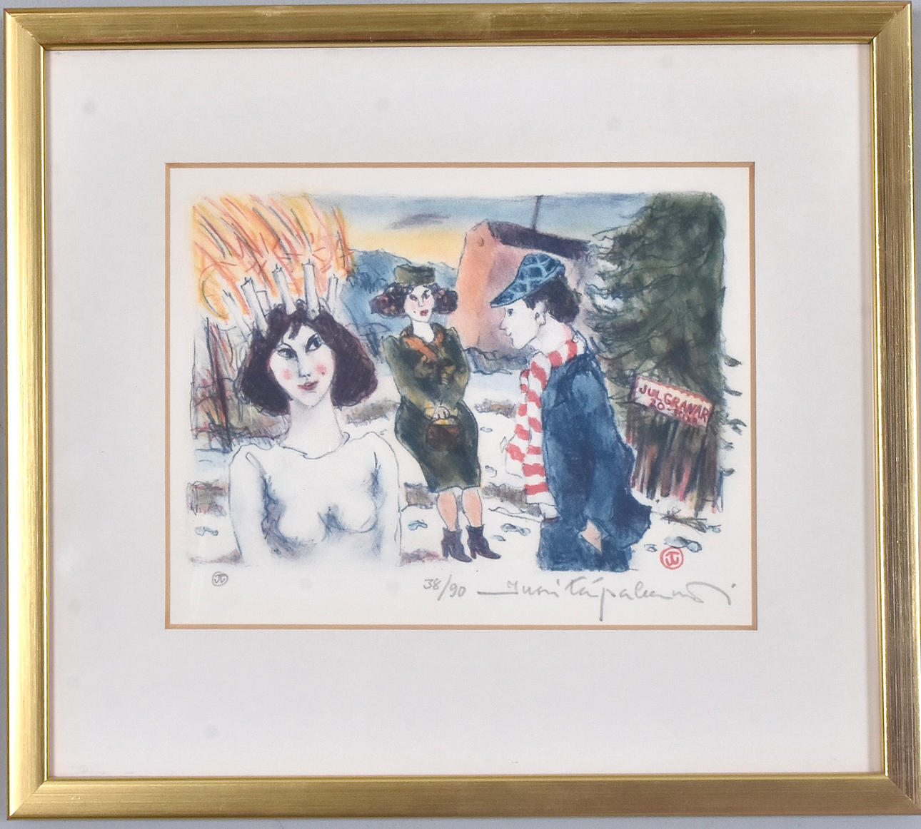 JUSSI TAIPALEENMÄKI. Colour lithograph.