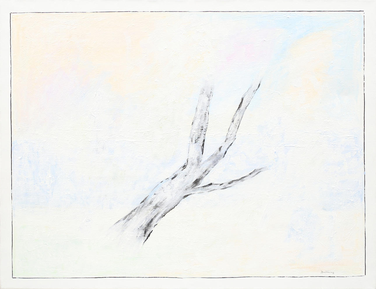 LEIF BRÜNNING. Komposition, olja på duk, signerad Brünning.