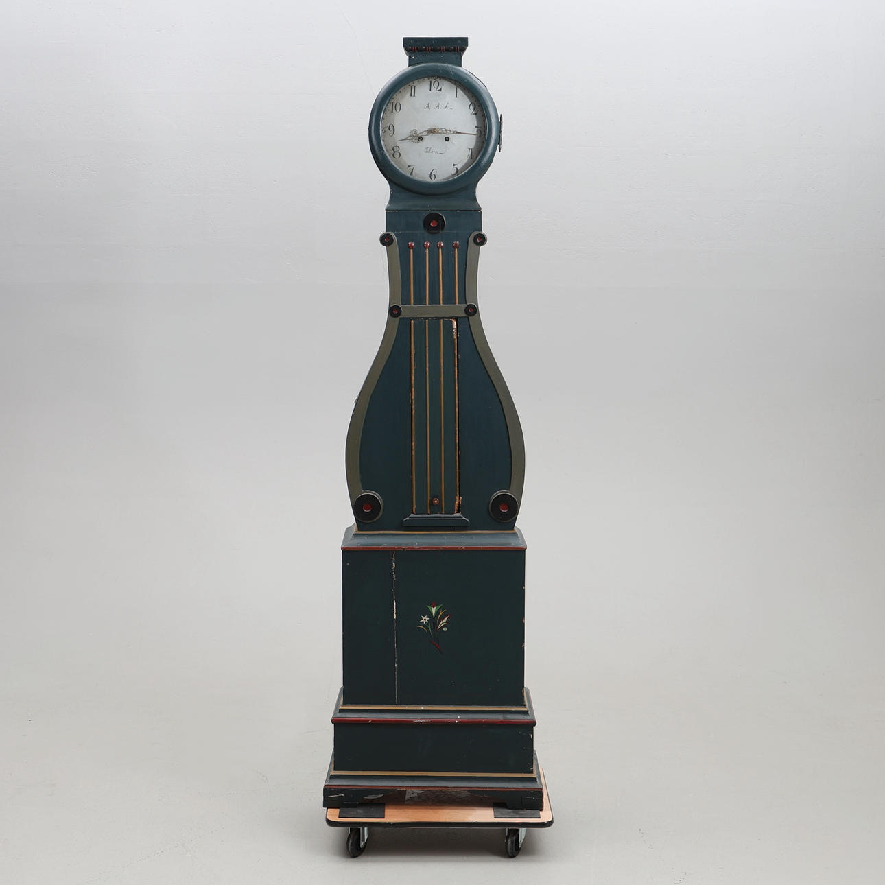 LONGCASE CLOCK, Mora clock, folk art.