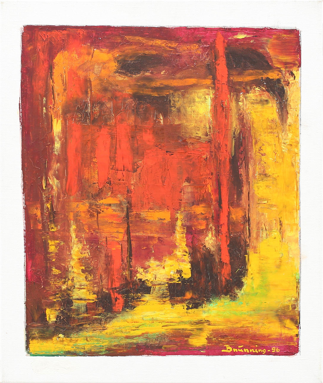 LEIF BRÜNNING. "Golgata", olja på duk, signerad Brünning och daterad -96.