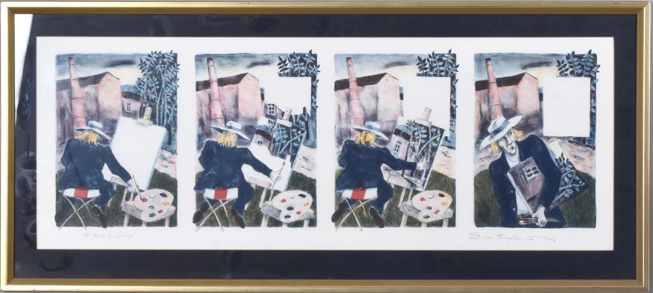 JUSSI TAIPALEENMÄKI. Colour lithograph.