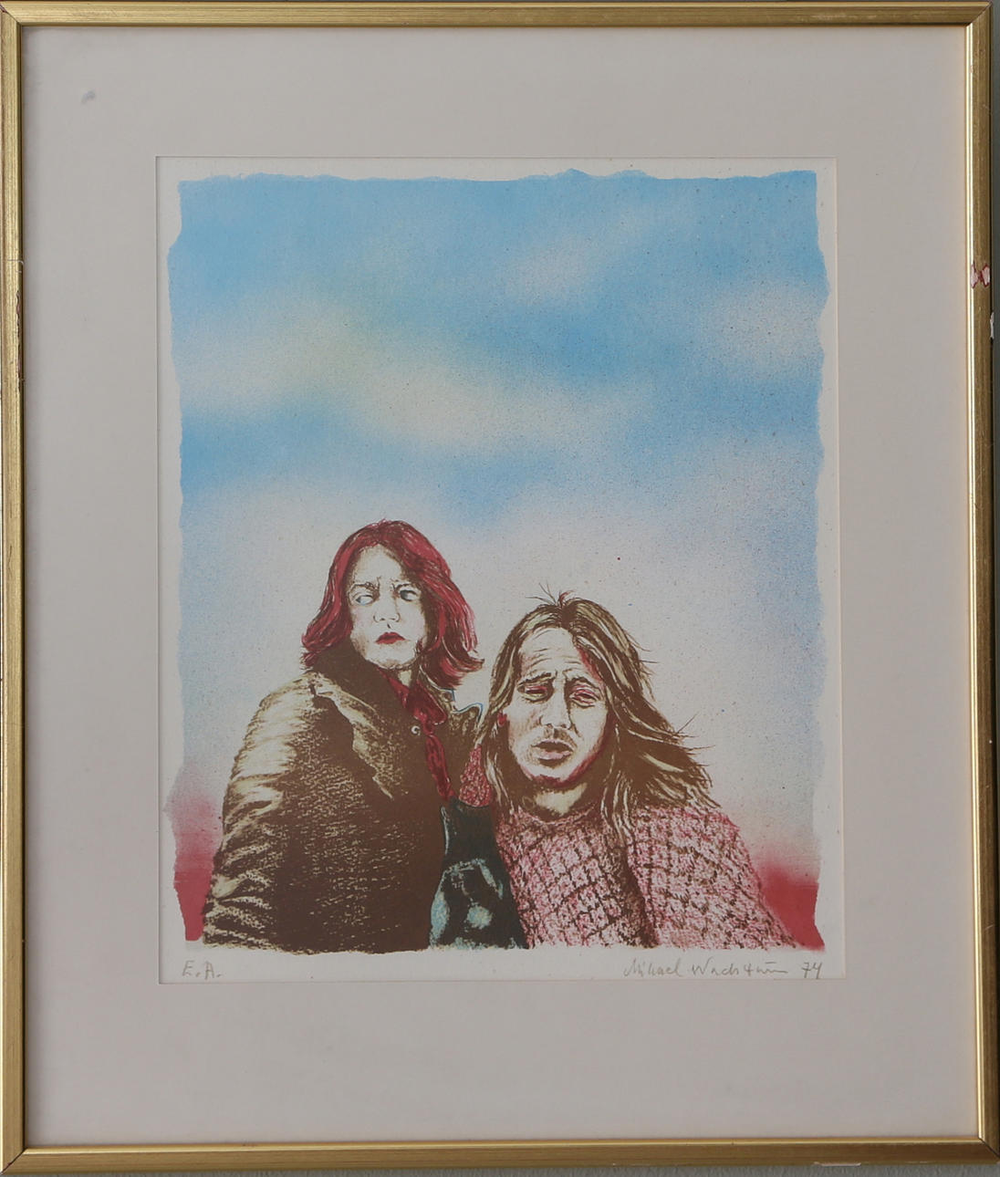 MIKAEL WADSTRÖM. Färglitografi, E.A, signerad och daterad -74.