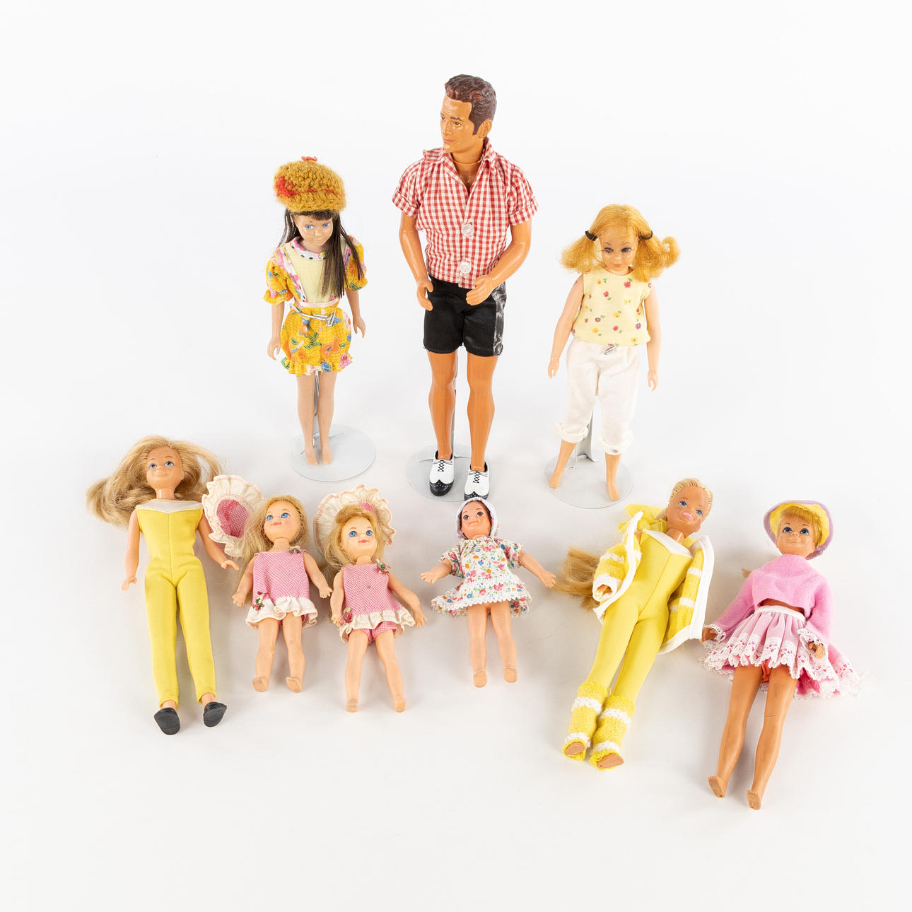 DOLLS, 9 pcs, mostly Mattel, Skipper.