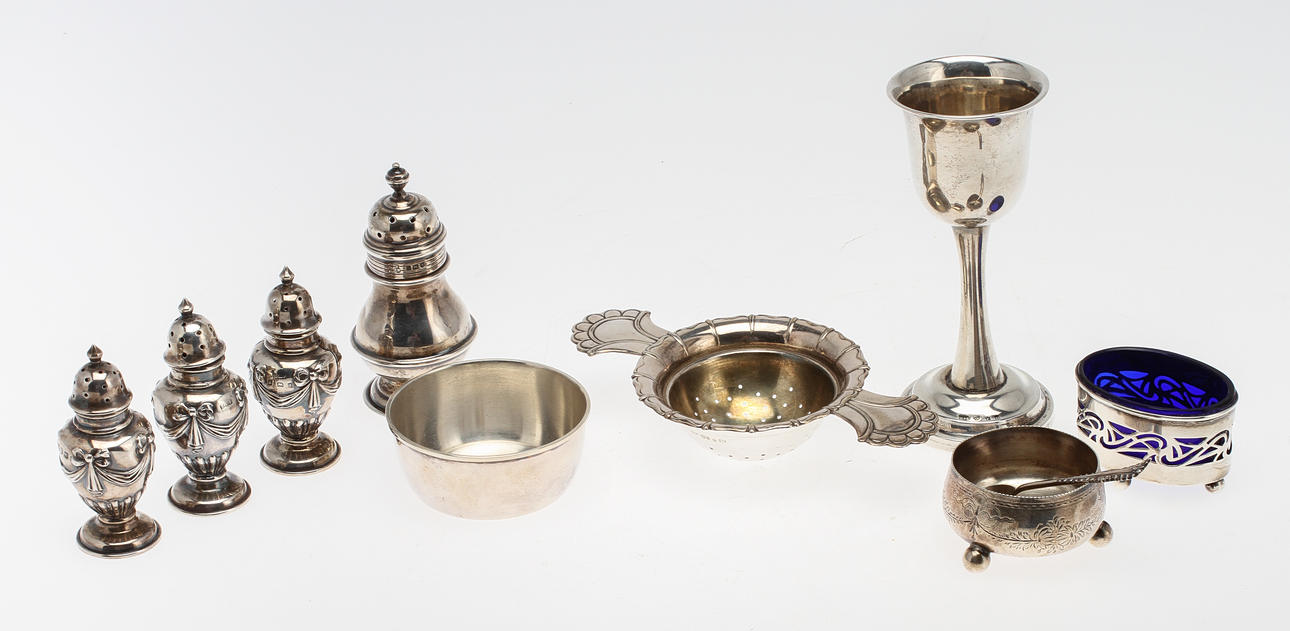 SILVER, 9 delar, ca 255 gram.