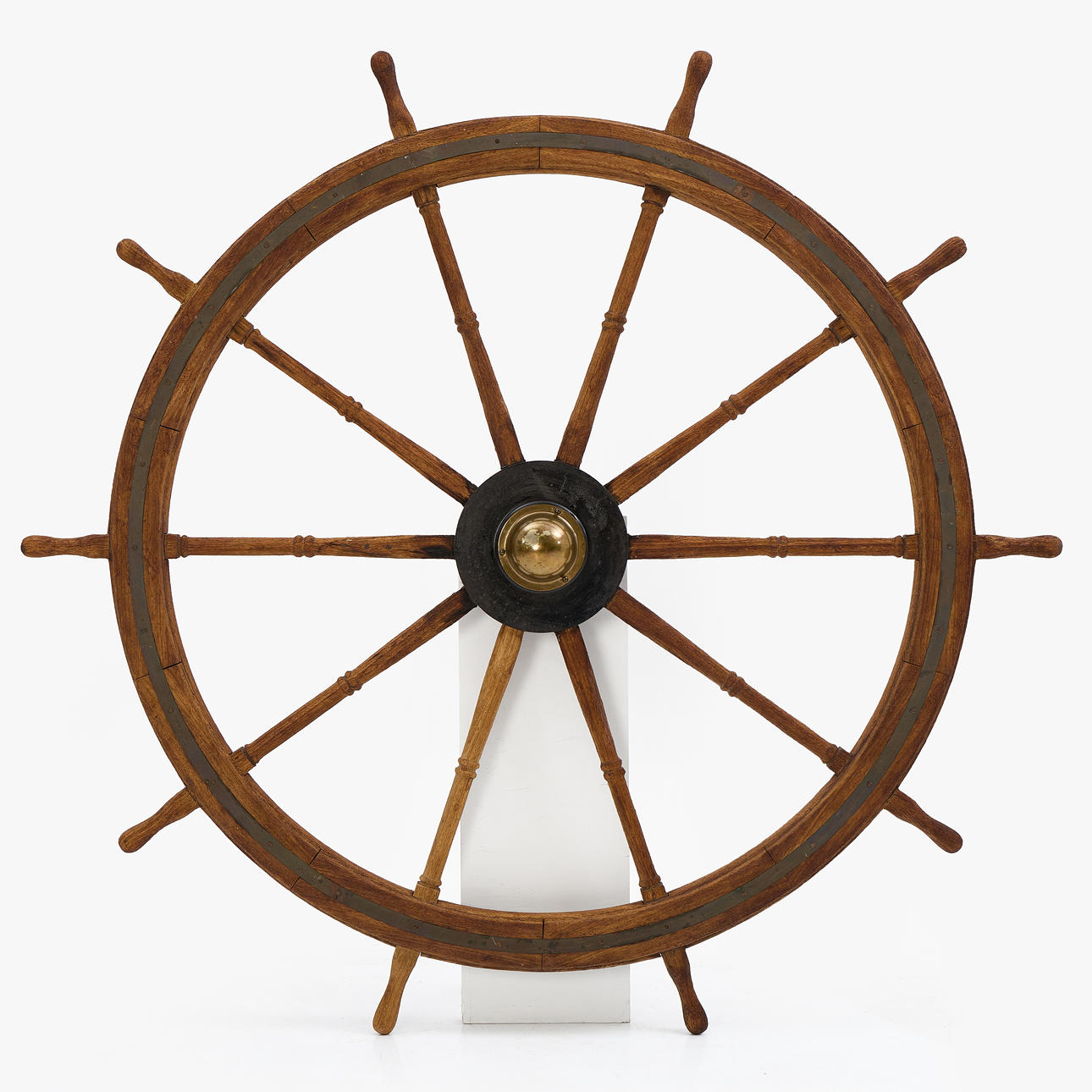 LARGE SHIP'S WHEEL, 20th century, diameter 182 cm.