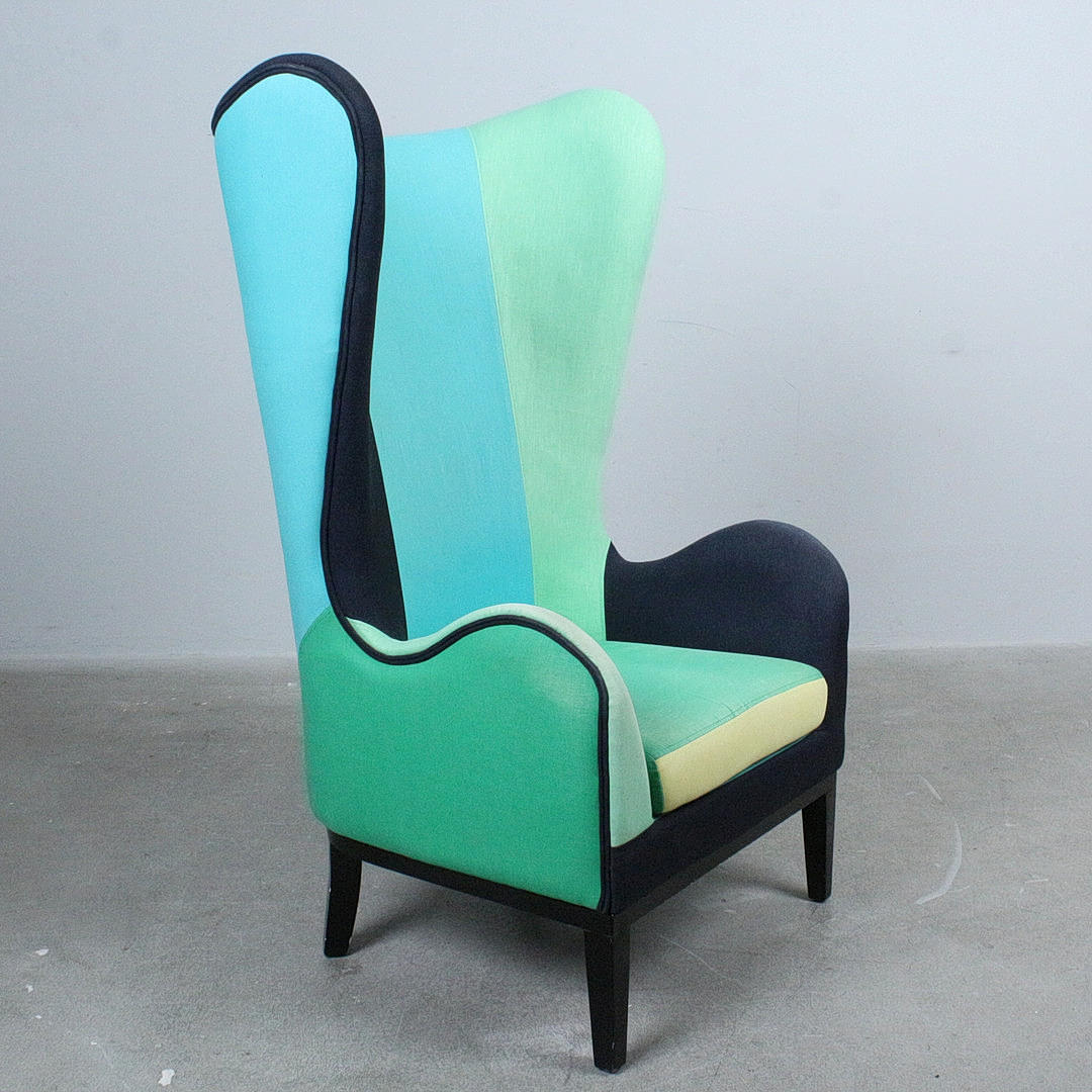 CASA PADRINO. Wing chair, patchwork.