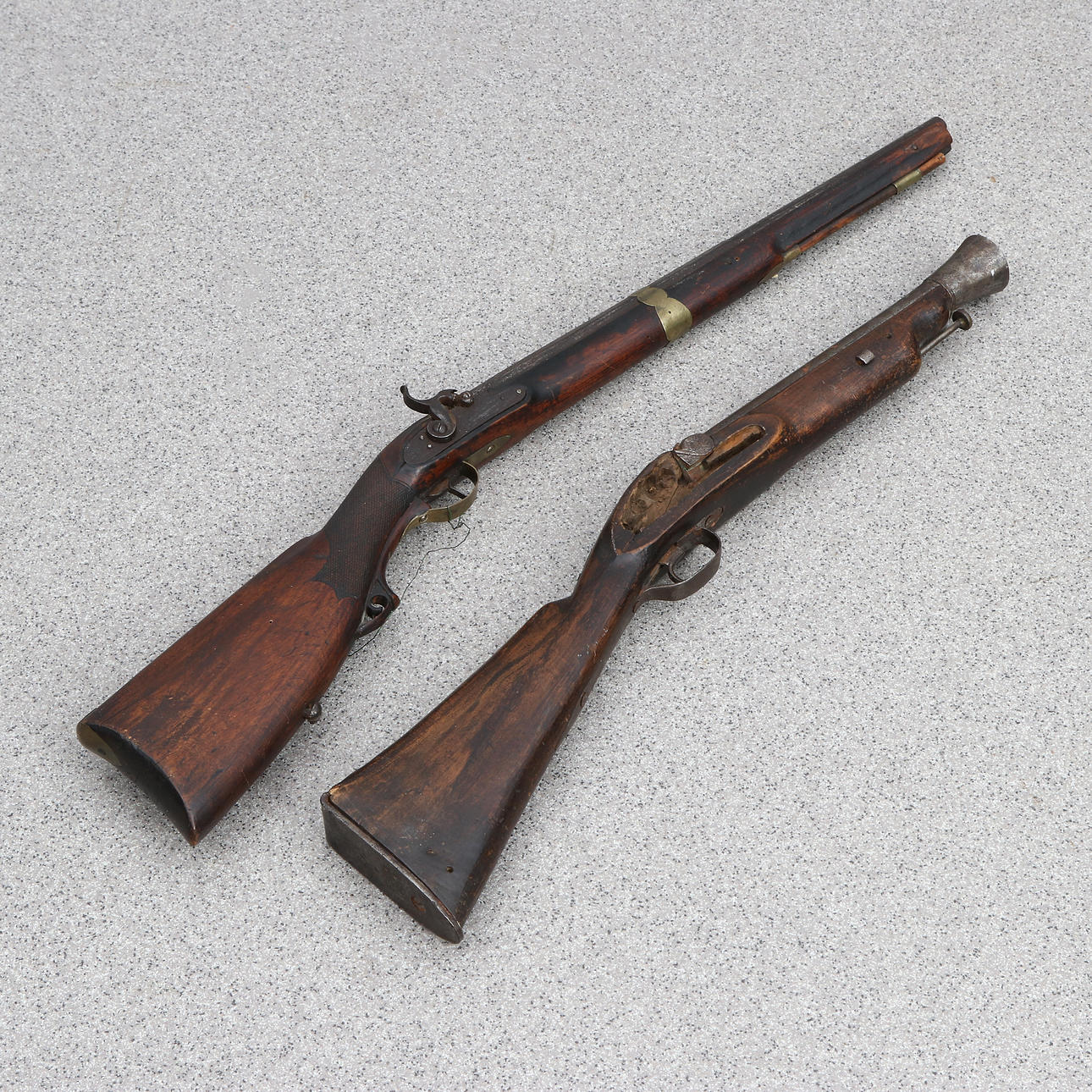PERCUSSION RIFLES, 2 PCS. 19th century. Weapons & Militaria - Guns ...