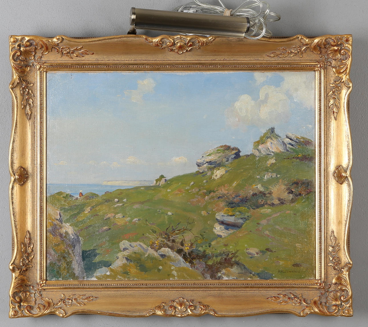 ARTHUR HENRY JENKINS. Kustmotiv, olja på duk, signerad.