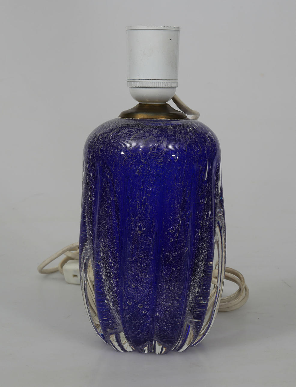 BORDSLAMPA, glas, Design W Berndt, Flygsfors, 1961.