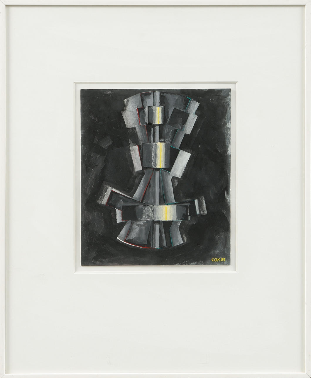 C GÖRAN KARLSSON. Composition, mixed media, signed and dated 83.