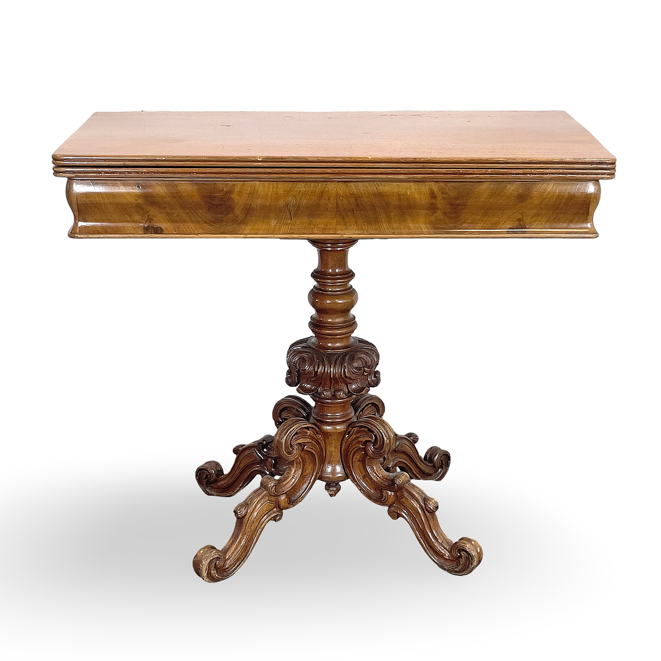 GAMES TABLE. Backgammon, Neo-Rococo, veneered wood, 19th/20th century.