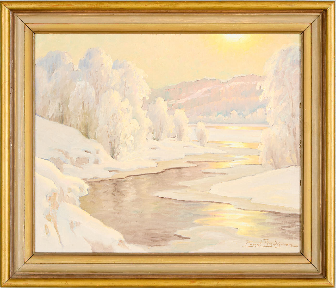 ERNST LINDGREN. Winter landscape.