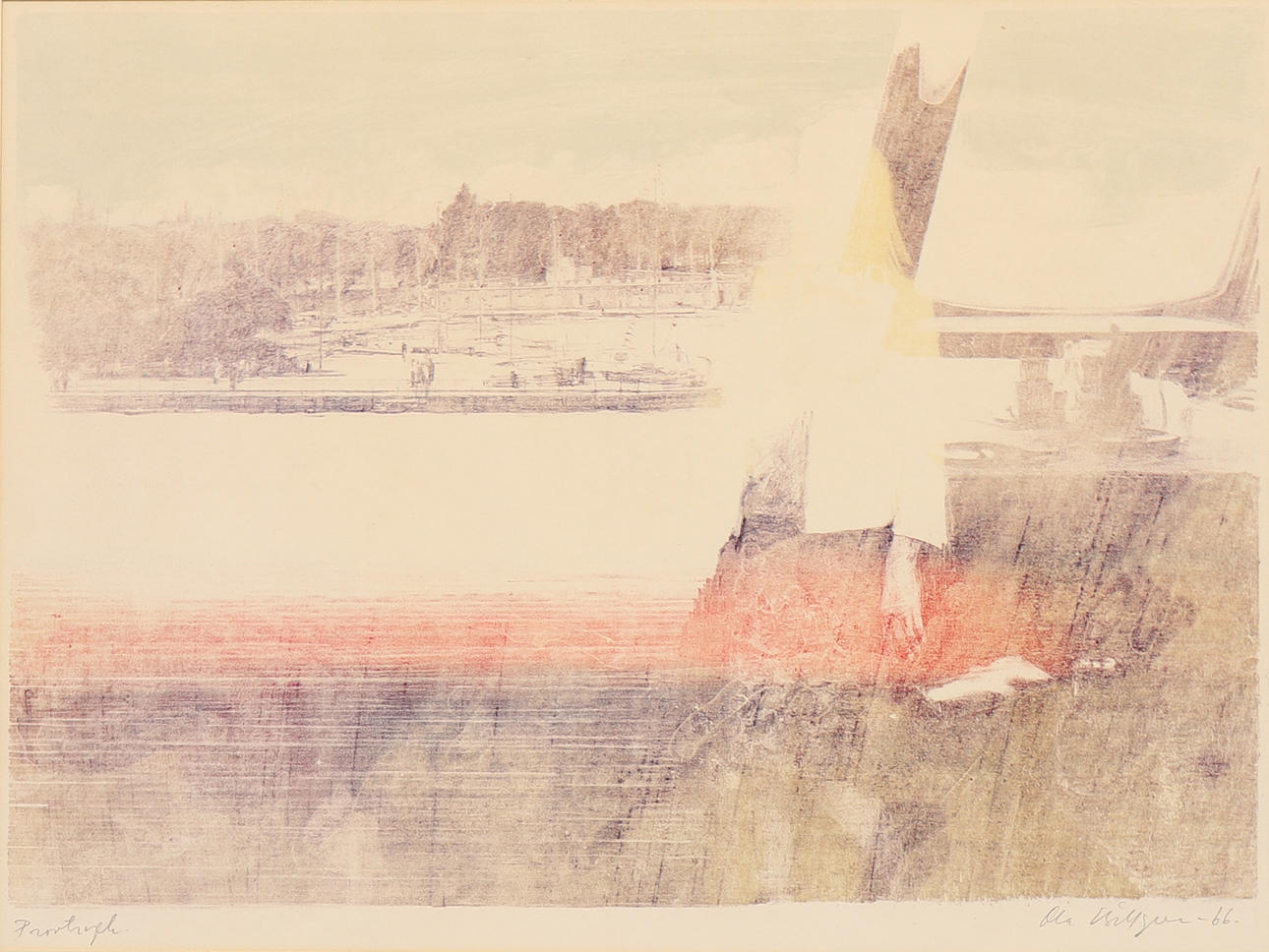OLA BILLGREN. Lithograph, signed, dated -66, artist's proof.