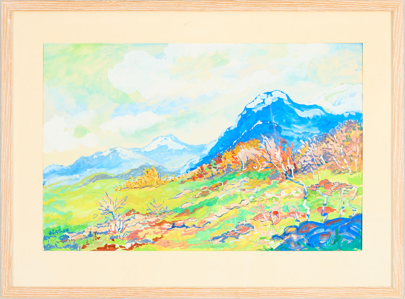GUSTAF BÖRTNER. Mountain landscape.