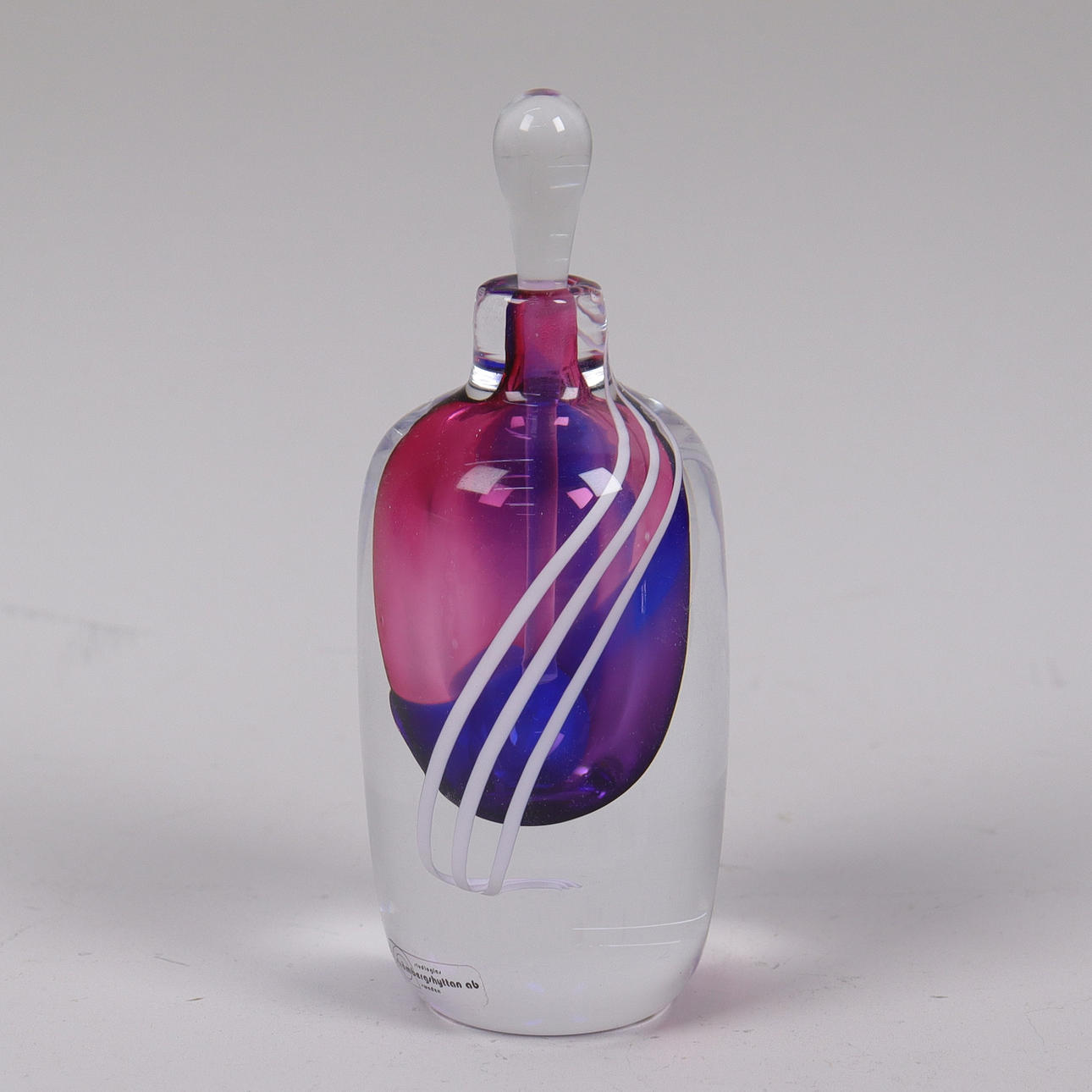 SCENT BOTTLE, Strömbergshyttan, glass.