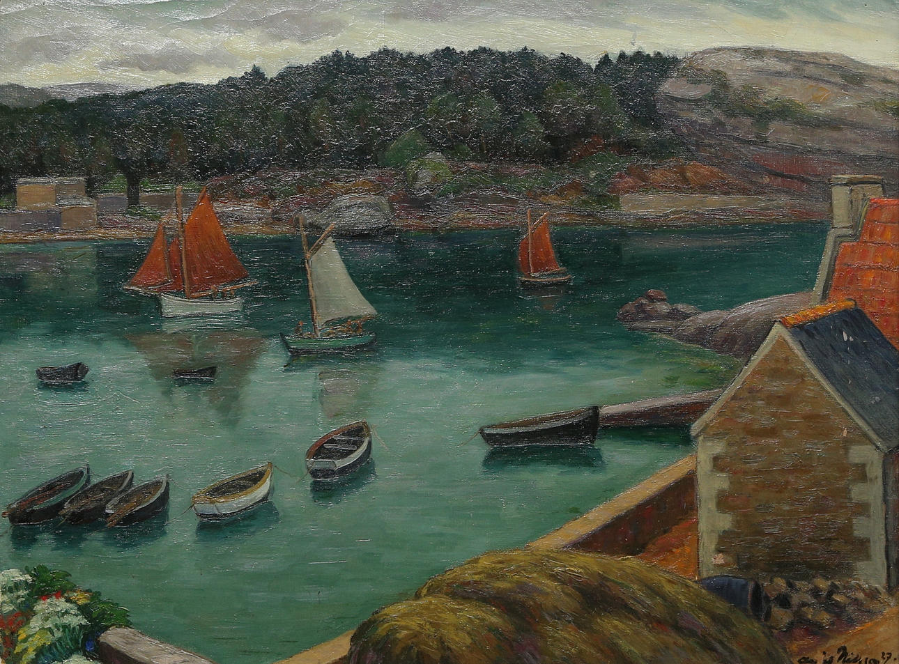 ARVID NILSSON. oil on canvas, signed and dated 27.