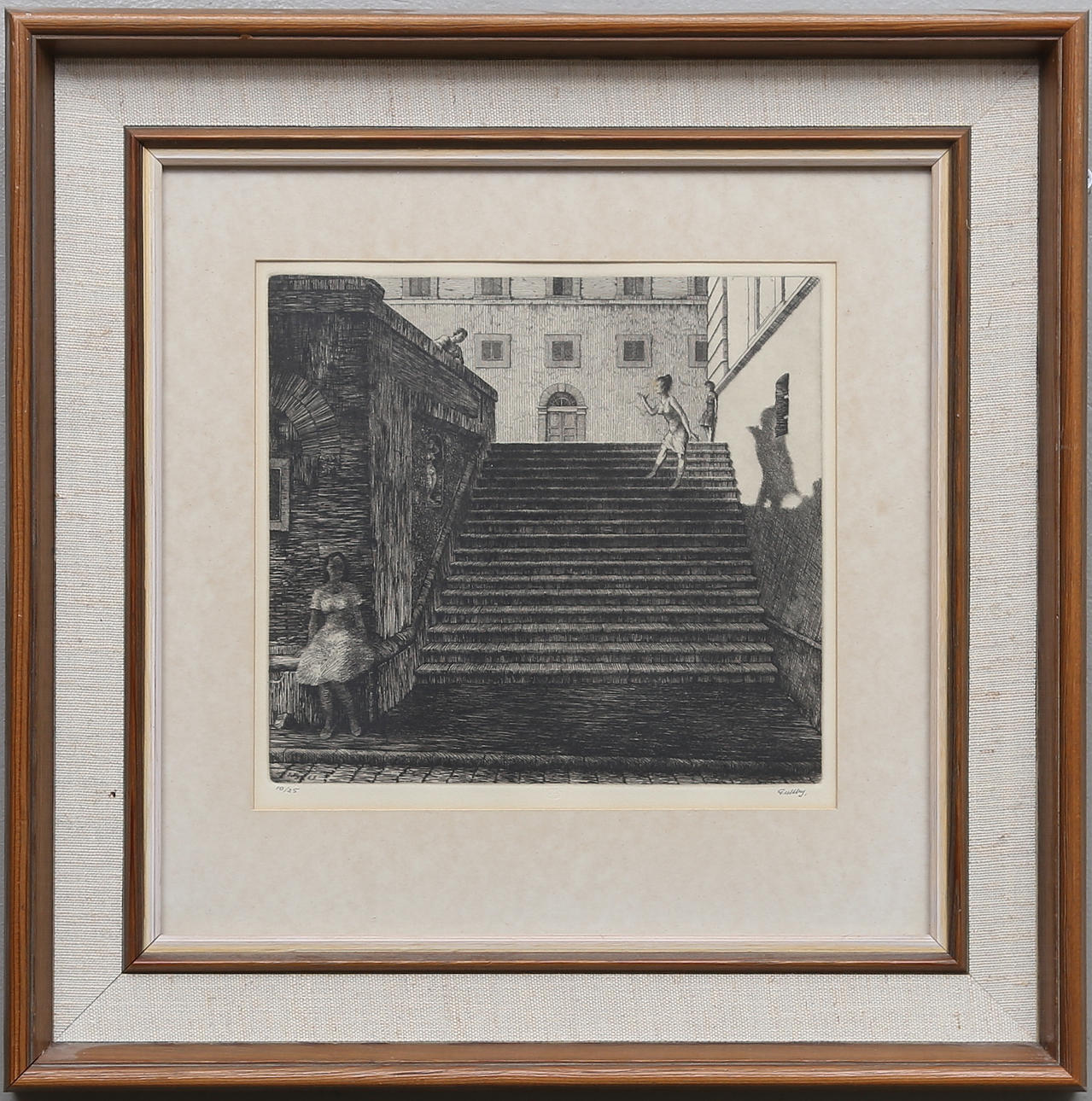 FOLKE GULLBY(1912-1982). "Scala della notte", etsning, 1967, signerad och numrerad 10/25.