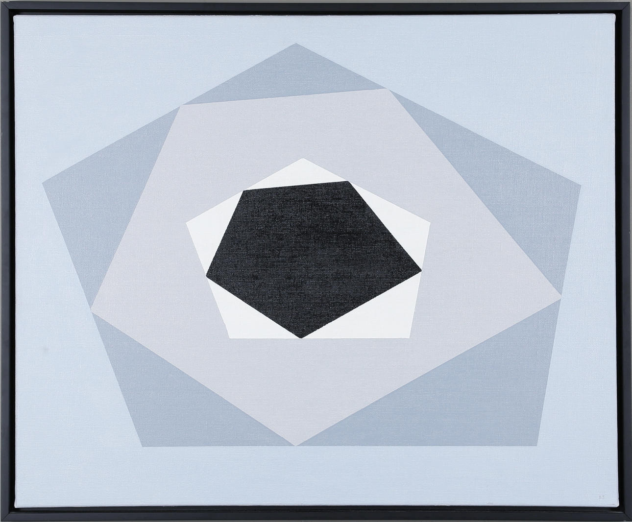 BIRGER STRÅÅT. 'Spegling', akryl på duk, monogramsignerad.