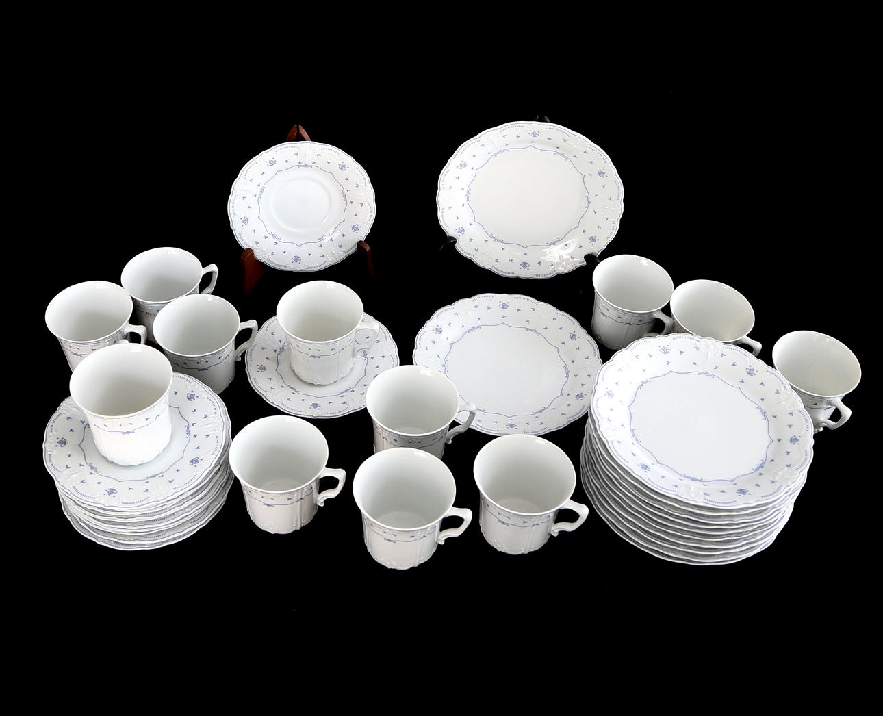 KAFFESERVIS, 36 delar, porslin, "Antikblå" Hackefors, 1900-tal.